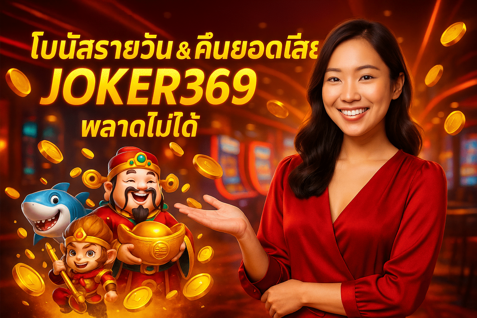 โบนัสรายวัน & คืนยอดเสีย JOKER369 พลาดไม่ได้